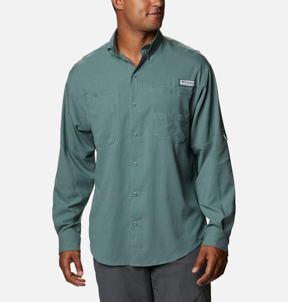 Columbia Mens Fishing Shirts Sale UK - PFG Tamiami II Clothing Green UK-245856